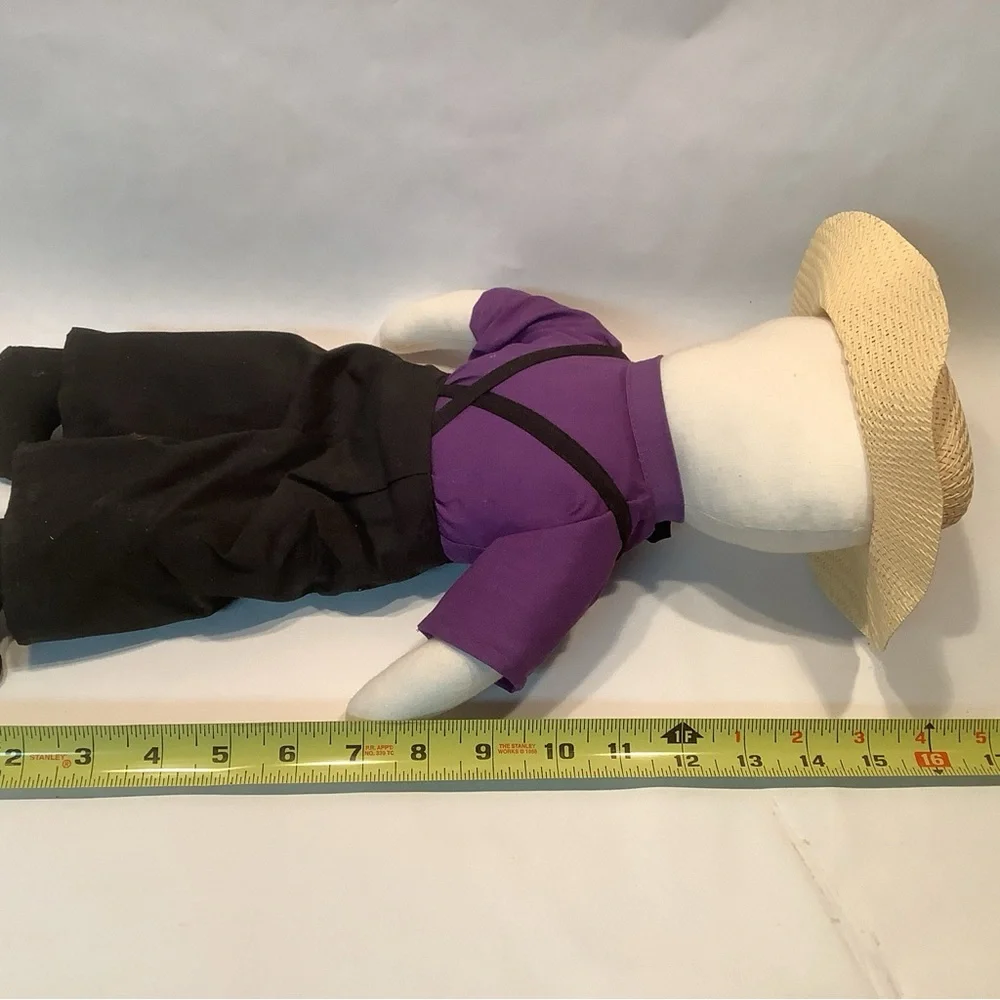 Vintage Plain Folks Amish Dolls Pennsylvania Dutch Women With Quilt 20” Man 16”